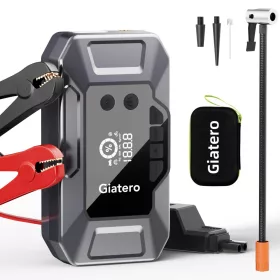   GIATERO Auto Start Powerbank 4000A Kompresor 150PSI LCD USB QC3.0 LED