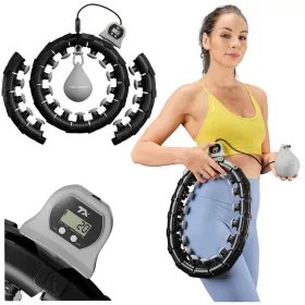 Hula hoop s utezima Trex Sport 34 cm crni