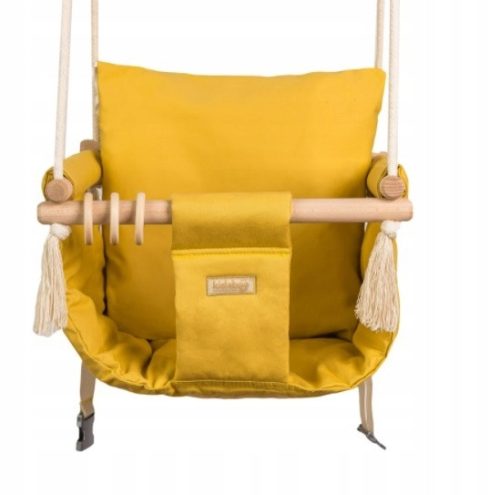 Kidaboo Dječja Ljuljačka za Djecu s Certifikatom CE, Mustard