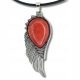  CRVENI JASPIS, privjesak, prirodni kamen, krilo anđela, amulet