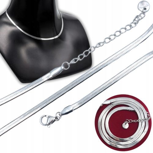 SREBRNI LANČIĆ STAINLESS STEEL 41cm +5cm x 3,2mm 316L RAVNATA