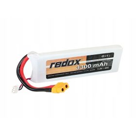 Redox 3300 mAh 7,4V 40C XT-60 - Paket LiPo