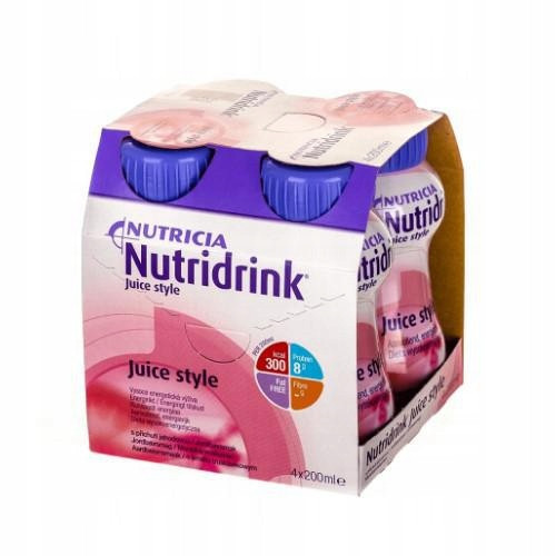 Nutridrink Juice Style jagoda za prehranu 4 x 200ml