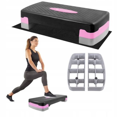 Step Springos FA0204 - Step za aerobik fitness vježbe, 2 stepenice, podesive, izdržljive