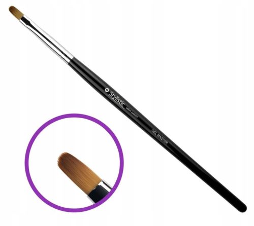 Clarsa Gel Master Pędzel za Stilistički Rad Ravni Ovalni 9,5 mm