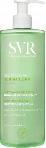 SVR SEBIACLEAR Gel Moussant - Nježni gel za umivanje masne i aknaste kože, 400 ml