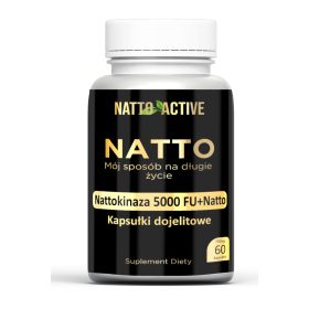   Kapsule Natto Active s Nattokinazom 250 mg i Vitaminom K2 MK7 - Bez GMO, 60 Kapsula