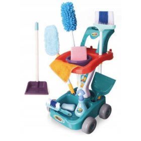   ZABAWNI SET ZA ČIŠĆENJE DJEČJIH DODATAKA ZA KOLICA - IGRAČKA METLICA, MOP I KANTA