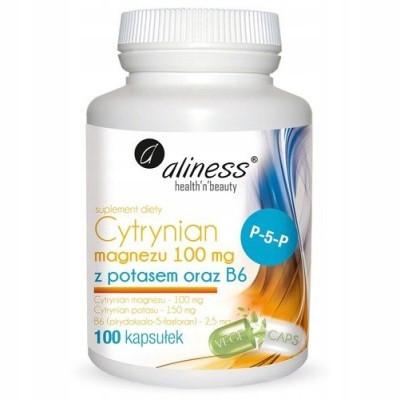 ALINESS Magnezijev citrat s kalijem i vitaminom B6 - 100 kapsula