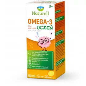   Naturell Omega-3 Učenik - Visokokvalitetni riblji ulje s okusom limuna, 150 ml
