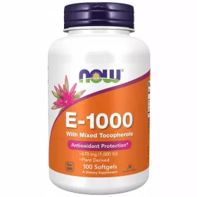   Natural E-1000 NOW Foods - 100 kapsula vitamina E za zdravlje i ljepotu
