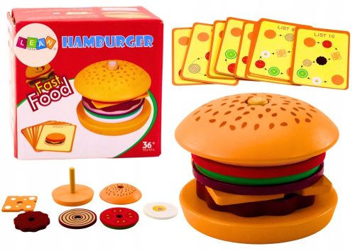 Drvena igračka - Set za pravljenje hamburgera s receptima