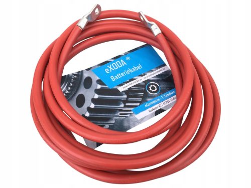 Kabel akumulatora eXODA 35 mm² 300 cm bakar s očicama M8 crveni