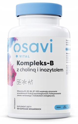 Kompleks-B sa Kolinom i Inozitolom (120 veganskih kapsula) - OSAVI