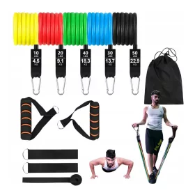  SET OD 5 POWER BAND TRAKA ZA OTPOR ZA VJEŽBANJE + PRIBOR