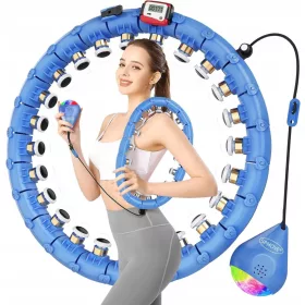   Hula hoop sa magnetskim glavama za masažu, sklopiv, 120 cm, plava