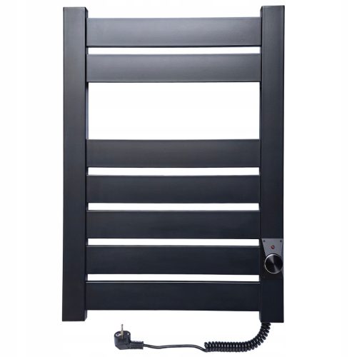 Električni Kupaonski Radijator s Ljestvama, Crni, 400W, 66x50 cm