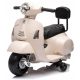 Dječji električni romobil Vespa s bijelim naslonom za leđa