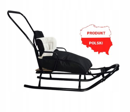 Tradicionalne metalne sanjke Teo&Gigi Sled sa guračem i naslonom #505x