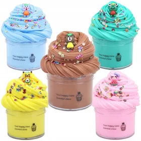   5 kom Fluffy Floam Slime Muljevite igračke za ublažavanje stresa