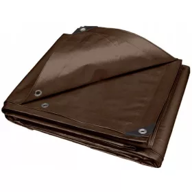 Visokokvalitetna pokrivna cerada 6x10 m, smeđa, 180g/m2