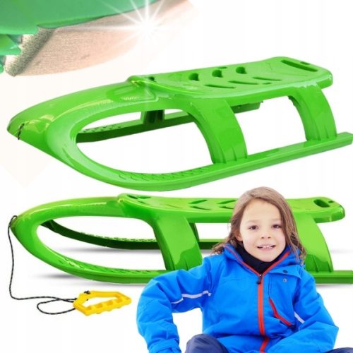 PLASTIČNE SANKICE ZA DJECU 102M, KLIZANJE S KONOPOM, ČELIČNI TOBOGAN, ZELENE