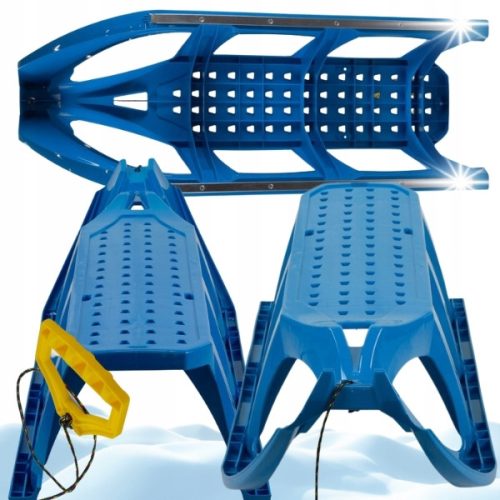 DVOSJED SANKANJE 109CM, PLASTIČNE SANKE ZA DVIJE OSOBE, KLOZI + LONE, RUČKA, PLAVE