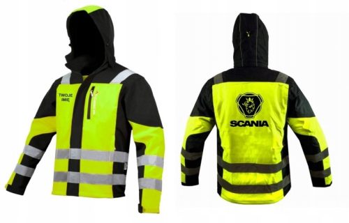  ČVRSTA SOFTSHELL REFLEKTIRAJUĆA JAKNA NEO ŽUTA SCANIA TIR KAMION VAŠ ISPIS