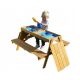 Drveni stol za piknik za djecu s 4 posude 89 x 85 x 48,5 cm