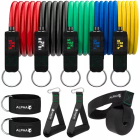    SET OD 5 VODIČA ZA OTPORE ZA VJEŽBE FITNESS BENDS EXPANDER ALPHA