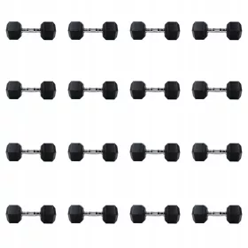  HEX SET bučica 2 X 2,5-20 KG 180 KG OBLOŽEN GUMOM