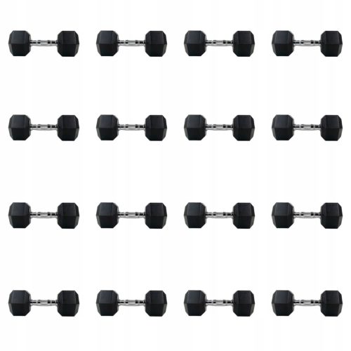  HEX SET bučica 2 X 2,5-20 KG 180 KG OBLOŽEN GUMOM