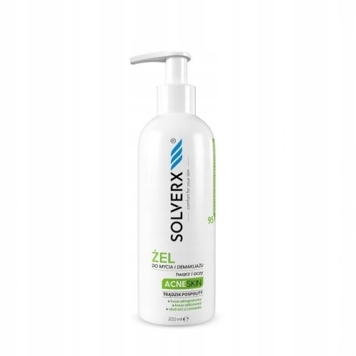 Solverx Acne Skin gel za pranje lica i uklanjanje šminke za masnu i aknama sklonu kožu