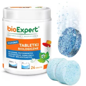   BIOLOŠKE tablete za septičku jamu bioExpert 24 kom - Akcijsko pakiranje za učinkovitu kontrolu smrada u vašem sustavu! Tablete za septičku jamu bioExpert su biološki aktivator bez kemikalija, sadrže ž