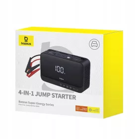   Baseus Super Energy 4-in-1 Jump Starter 600A with Flashlight/Powerbank/Compressor - Black