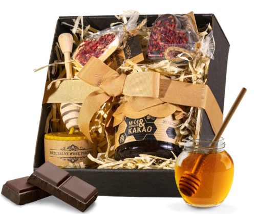  Poklon set Med Kakao POKLON košara POKLON ČOKOLADA Łysoń BOX