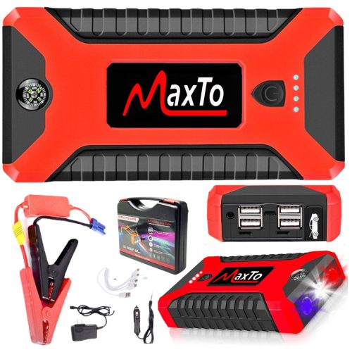 JUMP STARTER POWERBANK LAMPA KOMPAS 4 X USB 2000mAh u koferu