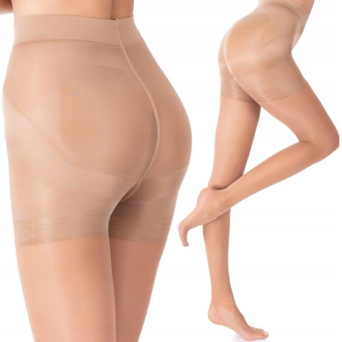 Luksuzne tajice za oblikovanje tijela PUSH UP Plus Size 20 DEN - Bež
