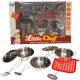 Dječji set metalnih lonaca i tava, 9 komada