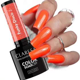 Clarese Neon Orange Hybrid Nail Polish 5 ml