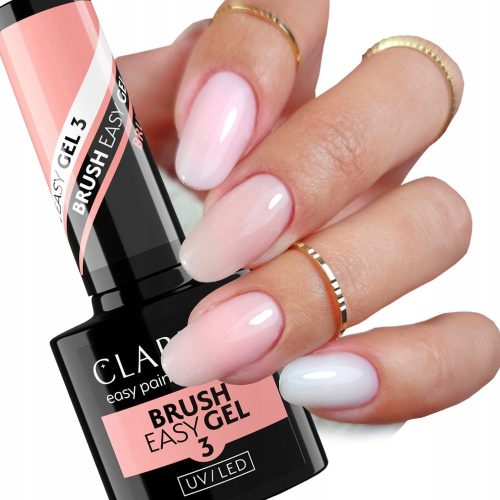 CLARESA Gel za nokte s kistom Brush Easy Gel 3 breskve nude