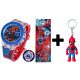 Dječji sat s LED svjetlom SPIDERMAN za dječake + privjesak za ključeve