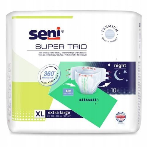 Super Trio XL Pelene za odrasle s visokom chlonošću - 10 komada