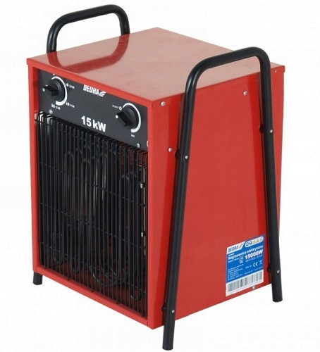 Električni Radijator Snage 15 kW Dedra DED9925 Farelka Crvena