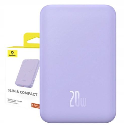 Magnetni mini power bank Baseus 5000mAh 20W (ljubičasti)
