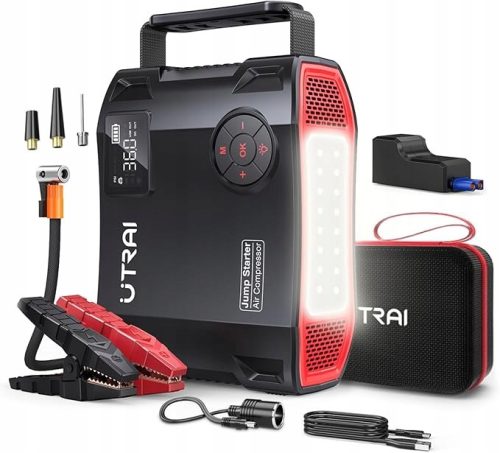 Jump Starter UTRAI JS-5 2000A 16000mAh Snažan Startni Kompresor Powerbank + Punjač