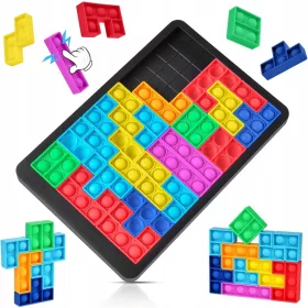   TETRIS SILIKONSKA SLAGALICA ANTI-STRES BUBBLE POP SENZORIČNA IGRAČKA