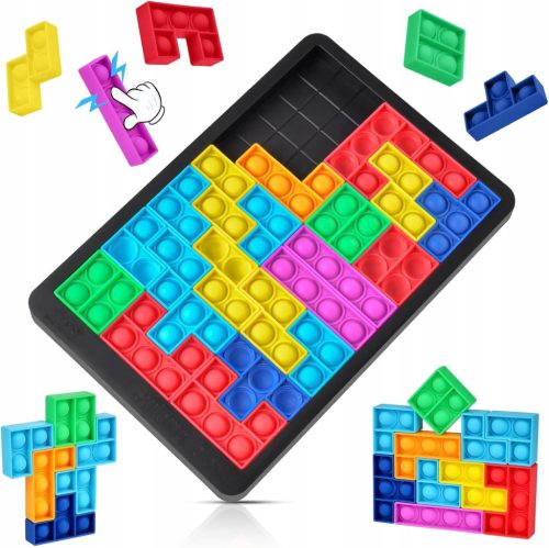 TETRIS SILIKONSKA SLAGALICA ANTI-STRES BUBBLE POP SENZORIČNA IGRAČKA