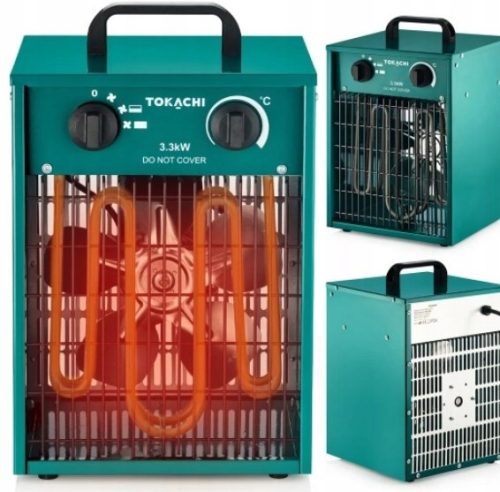 Električni Grijač 3u1 Farelka Termostat 3.3kW - Prijenosna Snaga 3300W