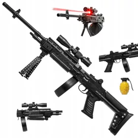   KARBIN NA KUGLICE PLASTIČNI SNIPERSKI PIŠTOLJ SA BUBNJASTIM MAGAZINOM